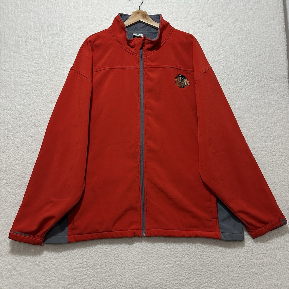 NHL Chicago‎ Blackhawks Red Men's Full Zip Jacket Size 3XL